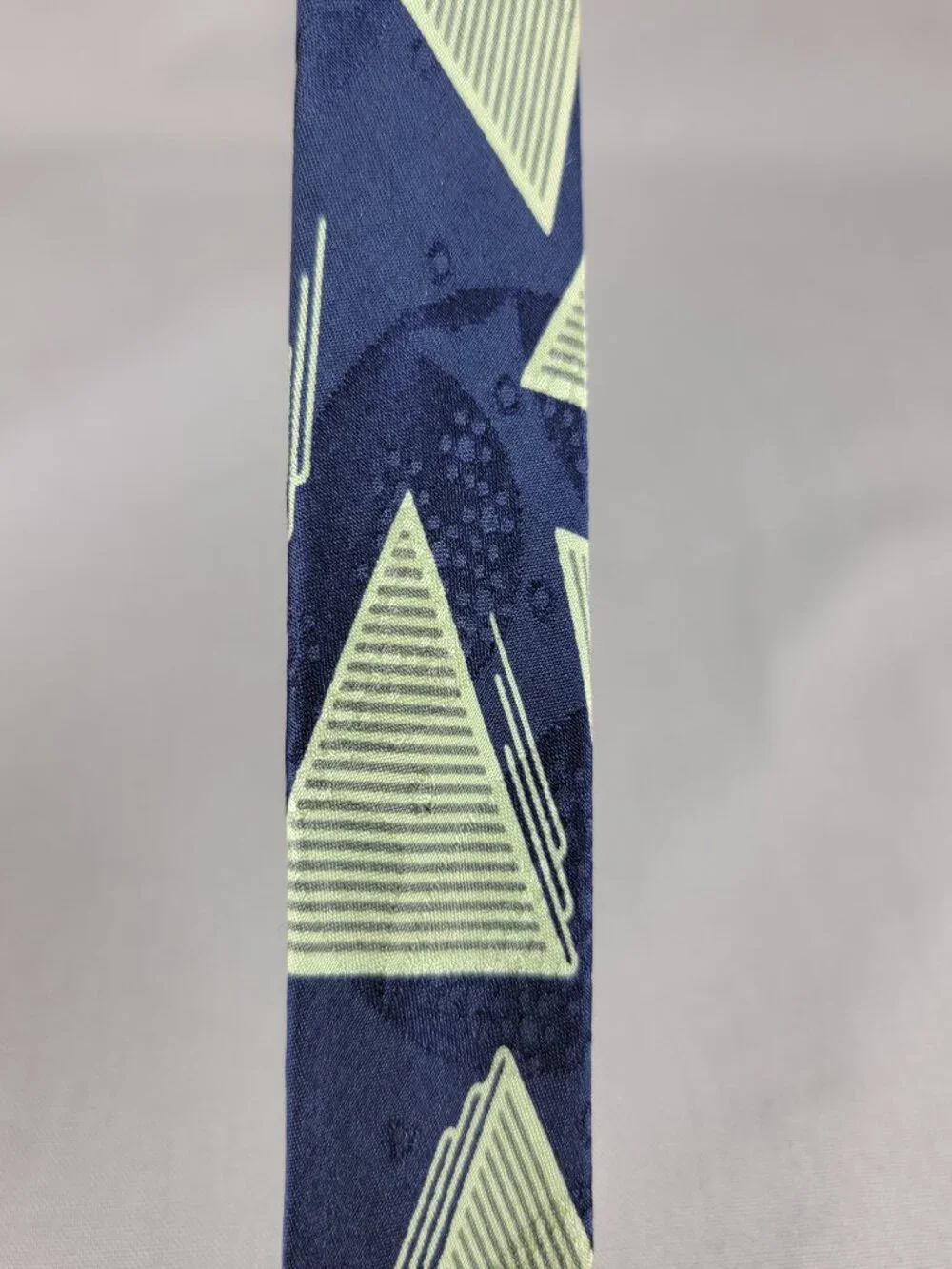 Vtg Robert Talbott Best of Class Silk Necktie Tie Mens Navy Green Geometric USA